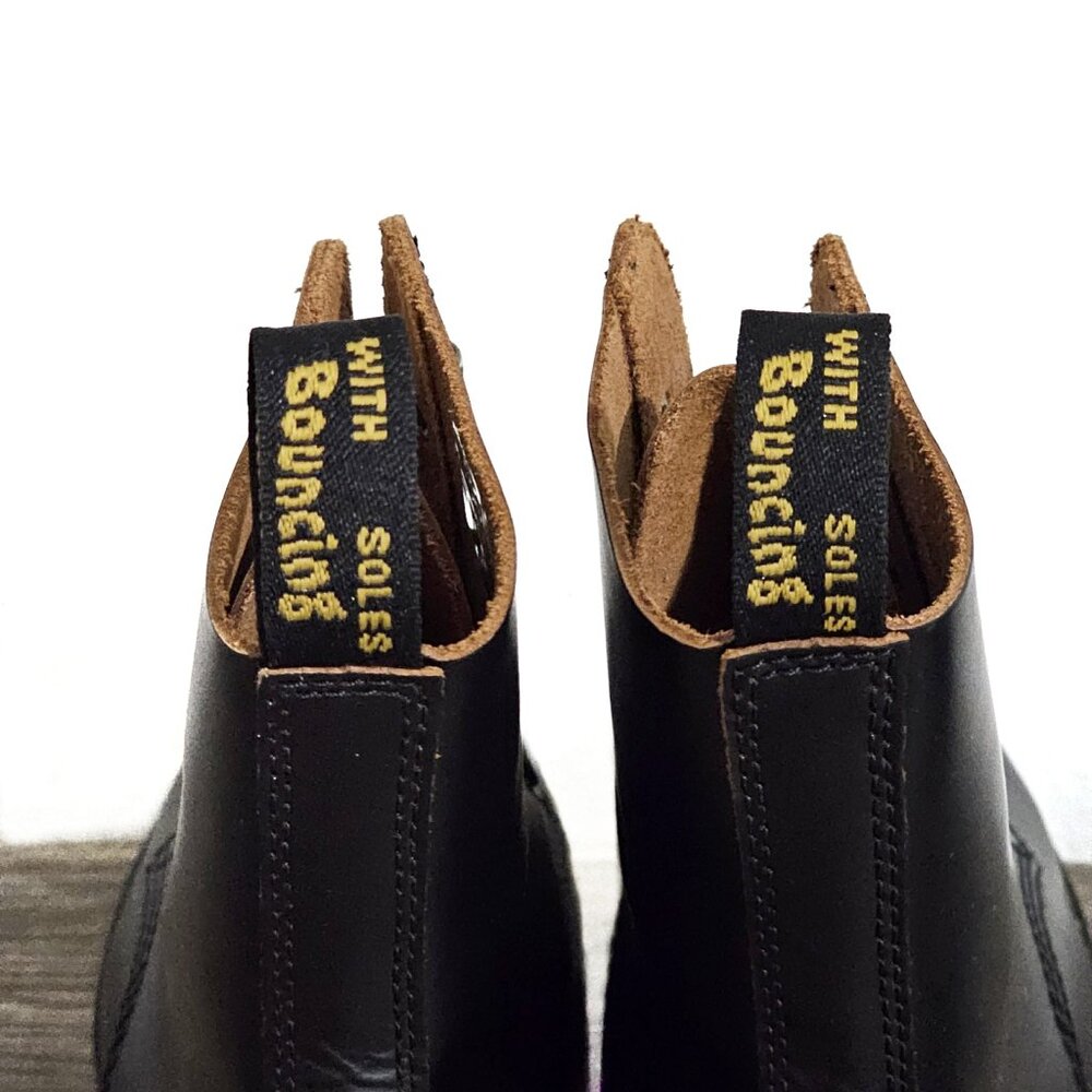 NWOB Dr. Martens Women's Black Leather Leona Vintage Smooth Combat Boot Size 10 - Picture 5 of 7